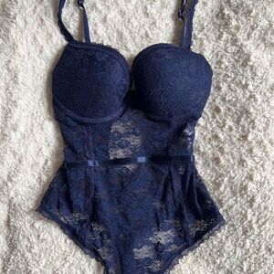 Navy Blue Lingerie Bodysuit 🌒